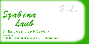 szabina laub business card